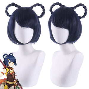 Genshin Impact Xiangling Cosplay Wigs Halloween Cospaly Accessories