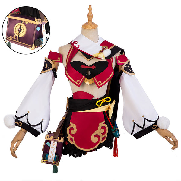 Genshin Impact Yanfei Cosplay Costume Full Set Halloween Costume
