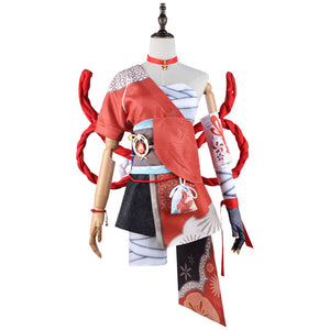 Genshin Impact Yoimiya Cosplay Costume Halloween Party Cosplay Outfit