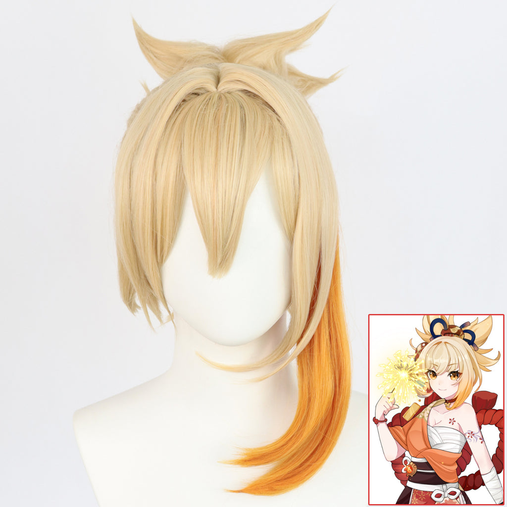 Genshin Impact Yoimiya Cosplay Wigs Cosplay Accessories Wigs ...