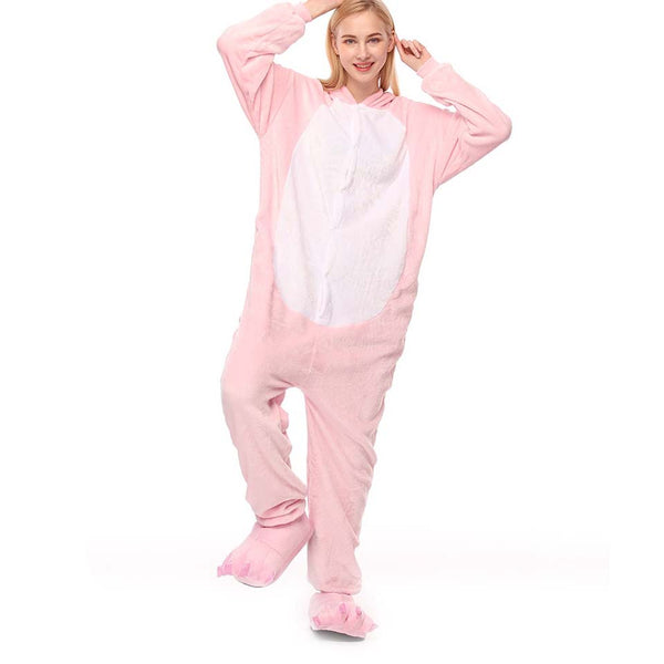 Kigurumi Animal Onesies Pink Pig Hoodie Pajamas