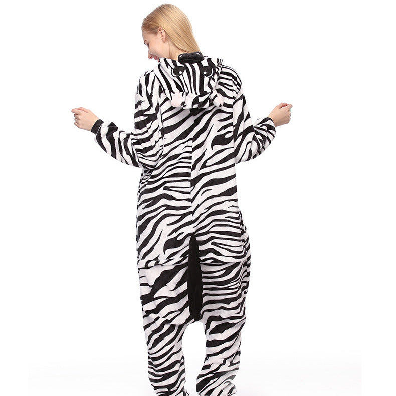 Kigurumi Animal Onesies Zebra Hoodie Pajamas