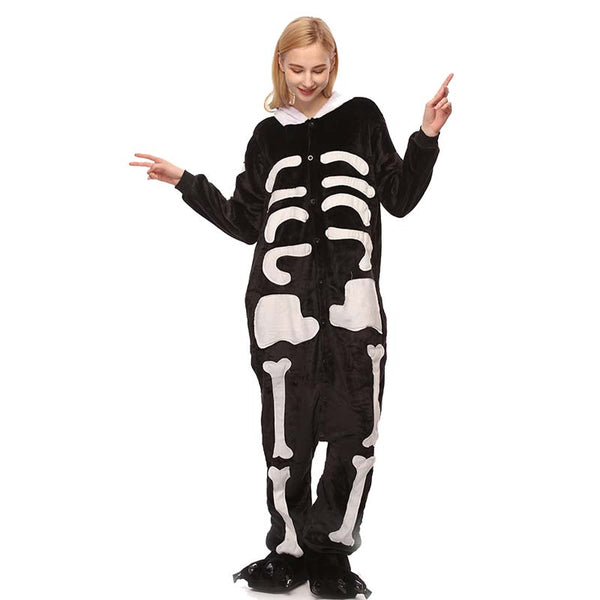 Kigurumi Animal Onesies Skeleton Hoodie Pajamas