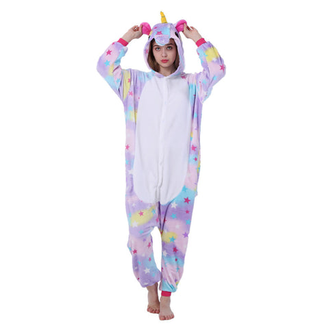Kigurumi Animal Onesies Unicorn Hoodie Pajamas Purple