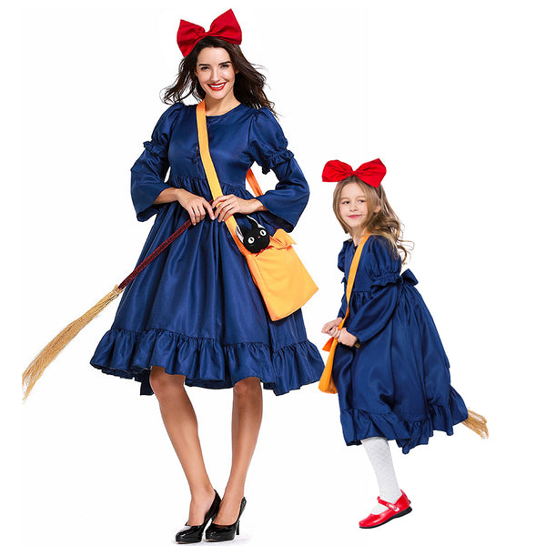 Kids/ Adults Version Kiki's Delivery Service Cosplay Kiki Cosplay Dress Costume Halloween Cosplay Outfit