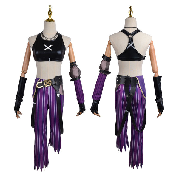 League of Legends Costume LOL Arcane Jinx Costume Full Set With Wigs