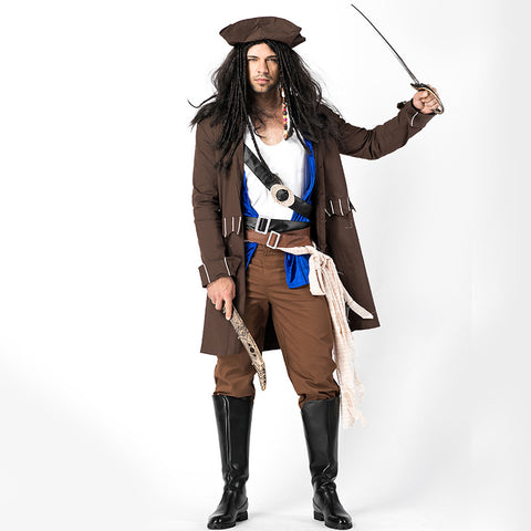 Men's Deluxe Pirate Cosplay Costume Halloween/Stage Performance/Party