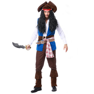 Men's Jack Captain Pirate Cosplay Costume Halloween/Stage Performance/Party