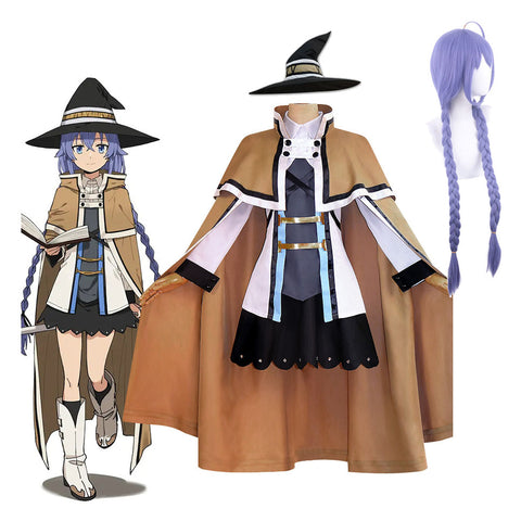 Mushoku Tensei: Jobless Reincarnation Roxy Migurdia Cosplay Costume Full Set With Cloak and Hat