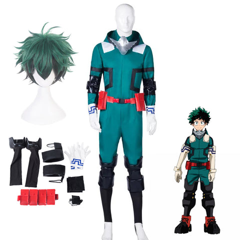 My Hero Academia Midoriya Izuku Deku Fighting Suit Cosplay Costume With Wigs Set Halloween Izuku's Costume Beta