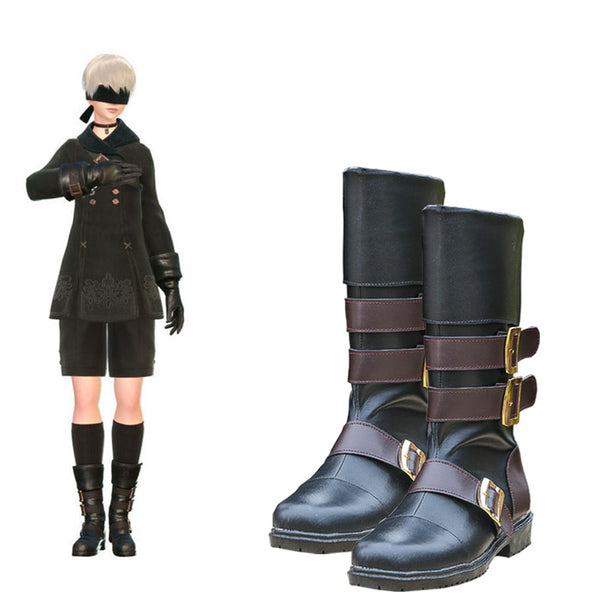 Nier: Automata YoRHa No.9 Type S 9S Cosplay Black Boots Halloween Cosplay Accessories