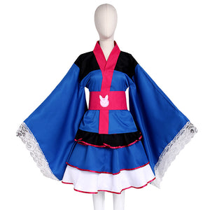 Overwatch D.Va Hana Song Cosplay Costume Kimono Dress Lolita Dress Halloween Carnival Costume