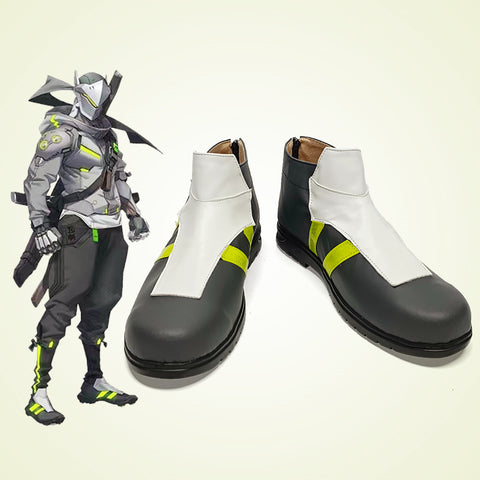 Overwatch Genji Shimada Cosplay Shoes Halloween Costume Accessories