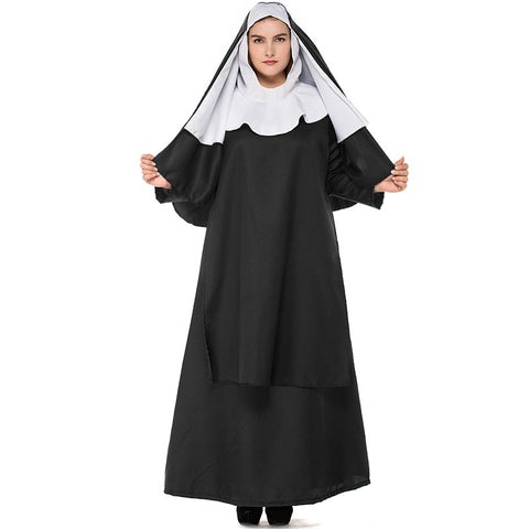 Plus Size Deluxe Nun Costume For Halloween/Stage Performance/Party