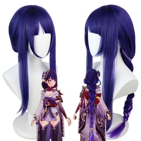 Genshin Impact Raiden Shogun Raiden Ei Cosplay Wigs Purple Wigs