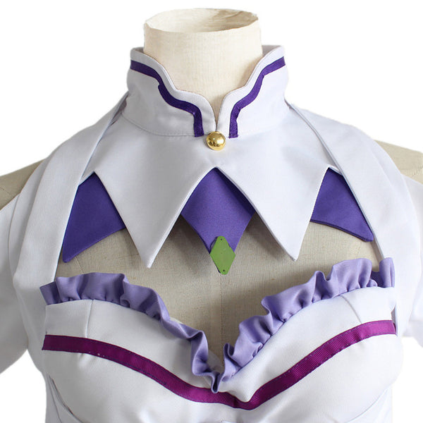 Anime Re:Zero − Starting Life in Another World Emilia Cosplay Costume Dress Outfit