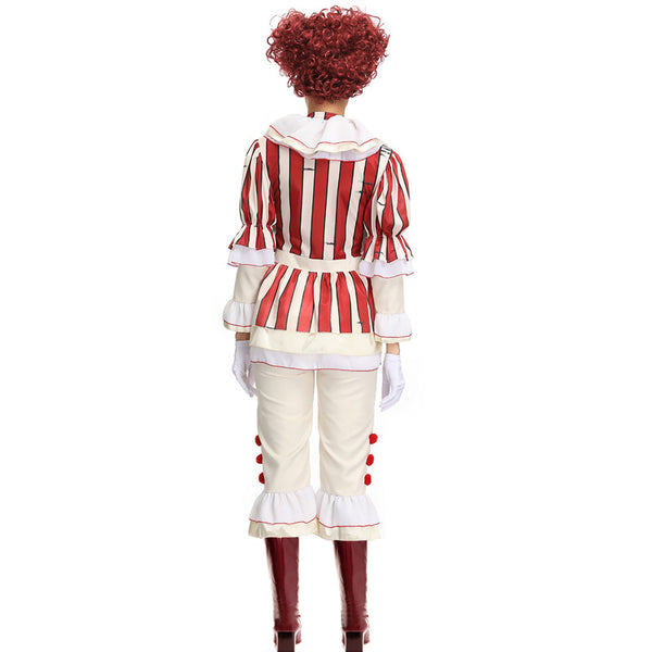 Red Women Clown  Cosplay Costume Suit For Halloween Party Performance