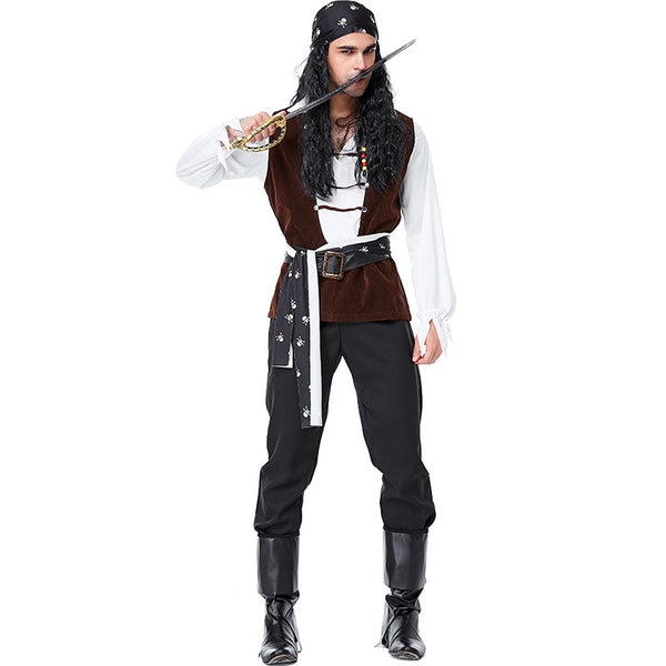 Skeleton Sign Wild Crew Pirate Costume Halloween/Stage Performance/Party