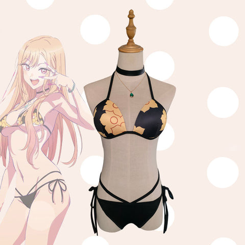 Sono Bisque Doll Wa Koi Wo Suru My Dress-Up Darling Kitagawa Marin Swimwear Bikini Costume With Necklace