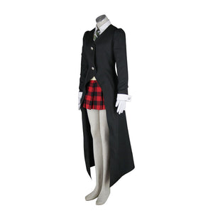 Soul Eater Maka Albarn Cosplay Costume Top+Vest+Tie+Skirt+Coat+Gloves