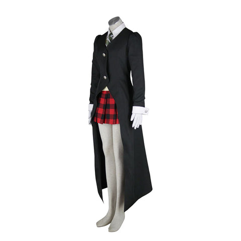 Soul Eater Maka Albarn Cosplay Costume Top+Vest+Tie+Skirt+Coat+Gloves
