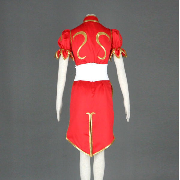 Street Fighter V Chun Li Cosplay Costume Red