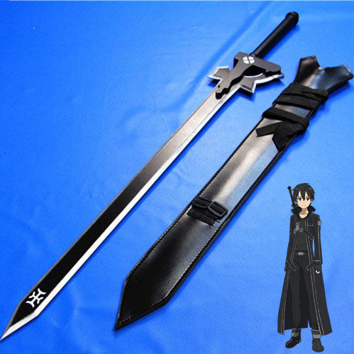 Sword Art Online Kirito Elucidator Dark Repulsor Replica Cosplay Props Wood Sword