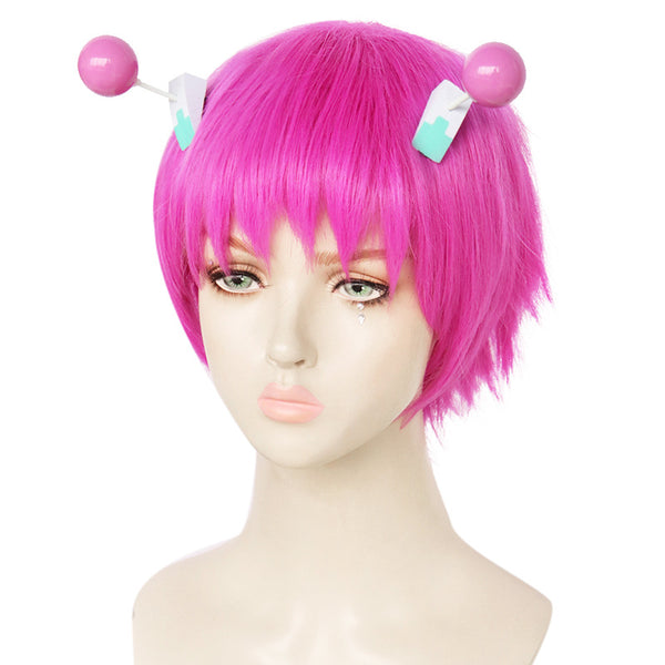 The Disastrous Life of Saiki K. Kusuo Saiki Cosplay Pink Wigs With Hairpins