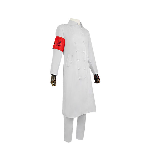 Tokyo Revengers Black Dragons White Uniform Cosplay Costume Cloak and Pants Suit Set