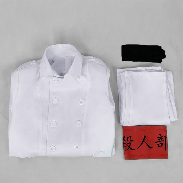 Tokyo Revengers Black Dragons White Uniform Cosplay Costume Cloak and Pants Suit Set
