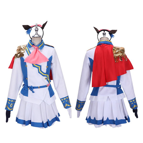 Uma Musume: Pretty Derby Tokai Teio Whole Set Cosplay Costume+Wigs+Boots Halloween Carnival Costume