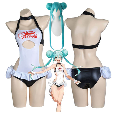 Vocaloid Hatsune Miku Cosplay Racing Miku Costume Swimwear Bikini Costume