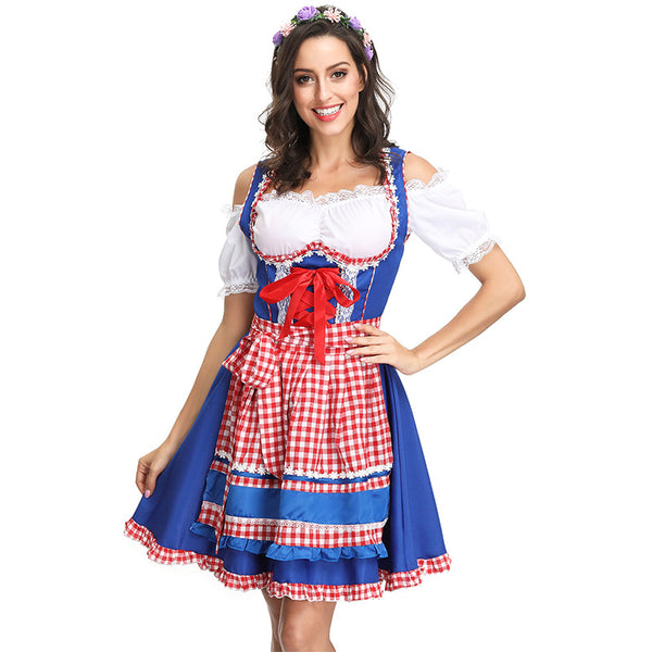 Women Beer Oktoberfest Bavarian Party Festival Costume Waitress Maid Costume