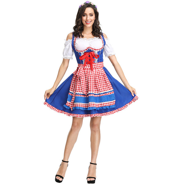 Women Beer Oktoberfest Bavarian Party Festival Costume Waitress Maid Costume