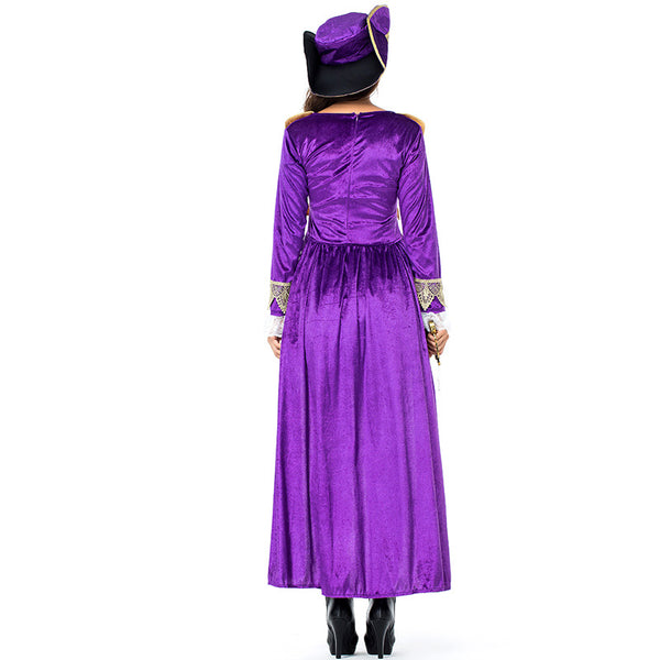 Women Purple Sexy Pirate Cosplay Costume Halloween/Stage Performance/Party