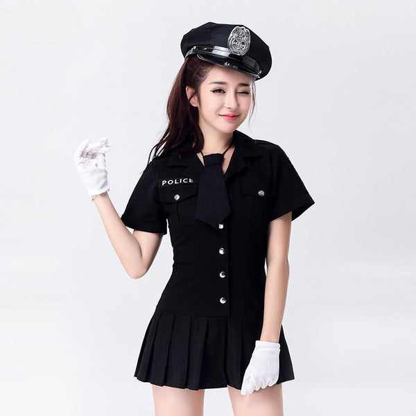 Women Sexy Police Uniform Costume Dress Suit