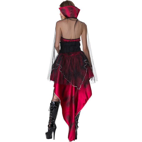 Women Vampire Bat Cosplay Costume Dress For Halloween Party Performance